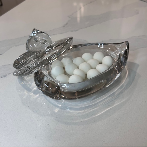 MCM Glass Duck Trinket Box - Picture 12 of 14